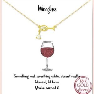 🆕 CHEERS! 🍷18kt. Gold Dipped Dainty Necklace🍷